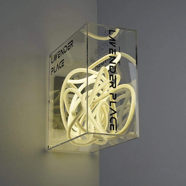Double-Sided Outdoor LED Light Box – Custom Acrylic Shop Sign with Stacked LED Tubes