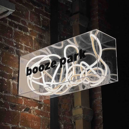 Double-Sided Outdoor LED Light Box – Custom Acrylic Shop Sign with Stacked LED Tubes