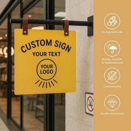 Fashion Double-Sided Metal Storefront Sign – Custom Shop Entrance Sign