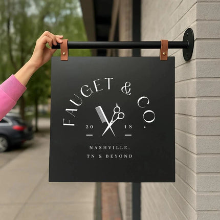 Fashion Double-Sided Metal Storefront Sign – Custom Shop Entrance Sign