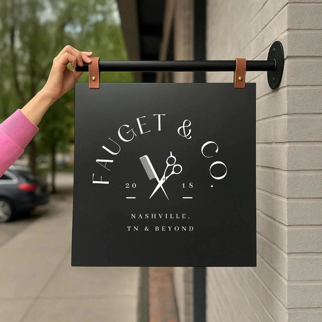 Fashion Double-Sided Metal Storefront Sign – Custom Shop Entrance Sign