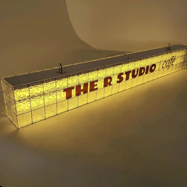 Full Glow Acrylic Light Box – Custom Rectangular Shop Sign for High-End Branding
