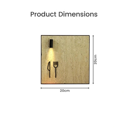 High-End Spotlight Luminous Travertine Sign for Business, Doorplate