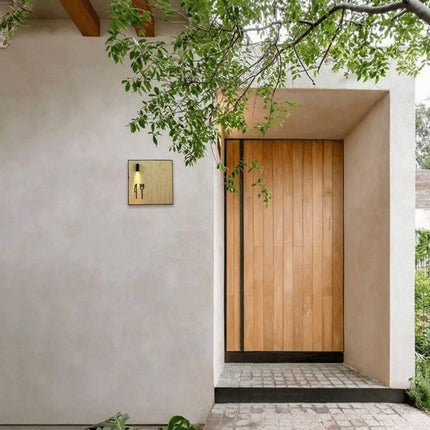 High-End Spotlight Luminous Travertine Sign for Business, Doorplate