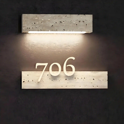 High-Grade Double-layer Luminous Travertine Doorplate