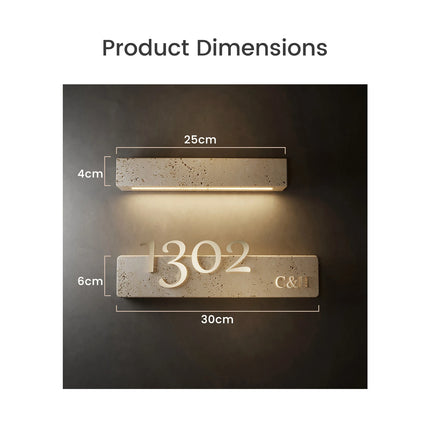 High-Grade Double-layer Luminous Travertine Doorplate