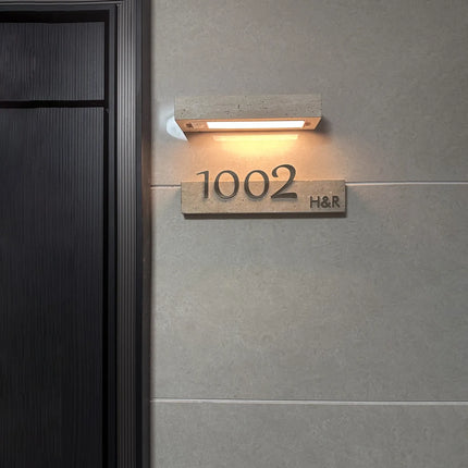High-Grade Double-layer Luminous Travertine Doorplate