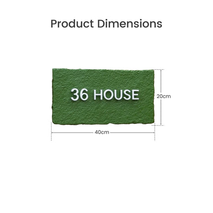 High-Grade Natural Creek Stone Brass Suspended Letter House Sign