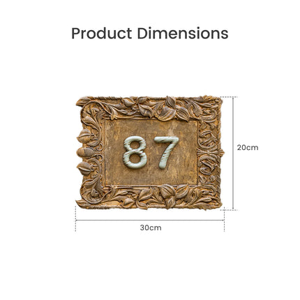 High-Grade Natural Limestone House Sign with Ceramic Lettering