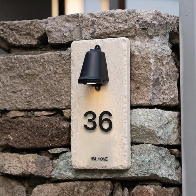 High-Grade Outdoor Limestone Luminous Doorplate