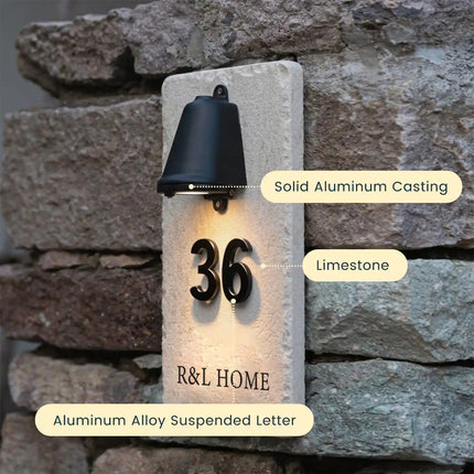 High-Grade Outdoor Limestone Luminous Doorplate
