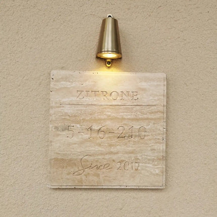 High-Grade Travertine Induction Luminous Doorplate
