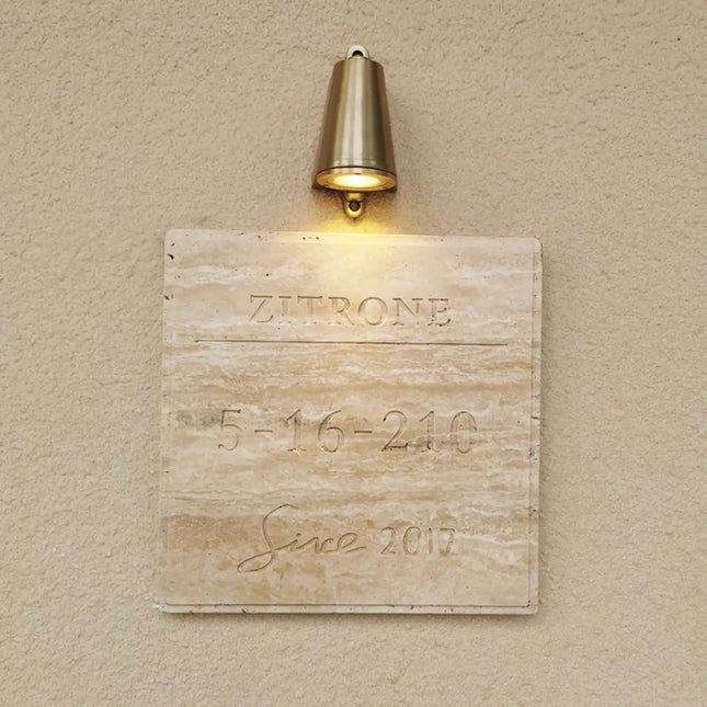 High-Grade Travertine Induction Luminous Doorplate