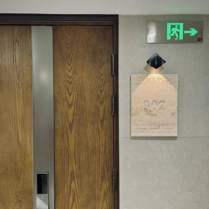 High-Grade Travertine Induction Luminous Doorplate