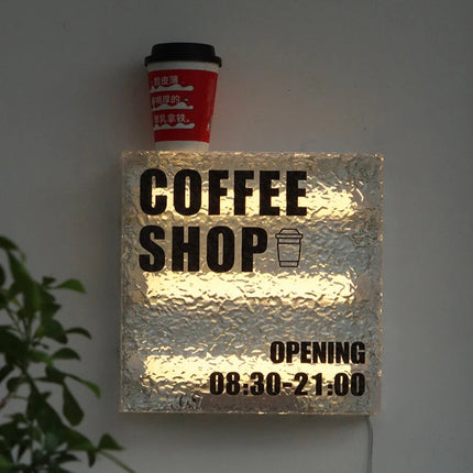 INS-Inspired Textured Glass Acrylic Light Box Shop Sign – Illuminated Custom