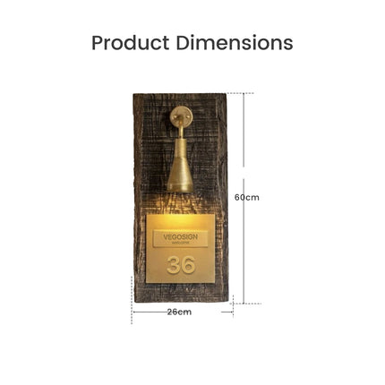Japanese Style Brass Wall Lamp Doorplate