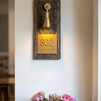 Japanese Style Brass Wall Lamp Doorplate