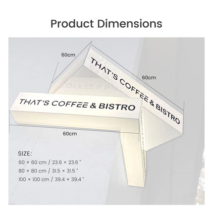 L-Shaped Corner Acrylic Light Box Shop Sign – Wall Mounted Custom 04