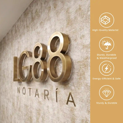 Modern 3D Metal Letter Logo Sign – Custom Business Signage