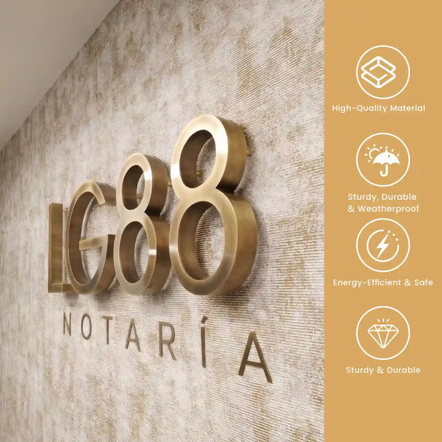 Modern 3D Metal Letter Logo Sign – Custom Business Signage