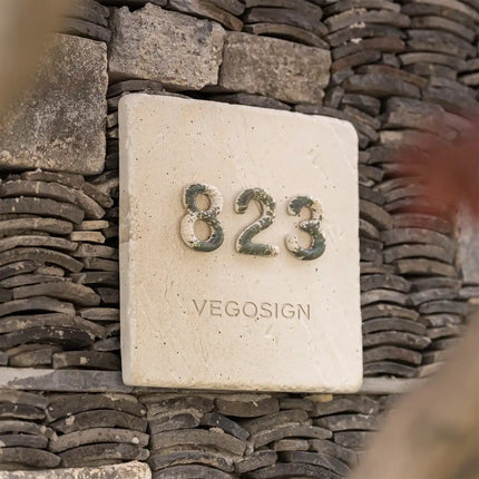 Natural Stone Ceramic Font Bohemian House Sign