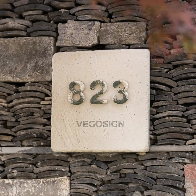 Natural Stone Ceramic Font Bohemian House Sign