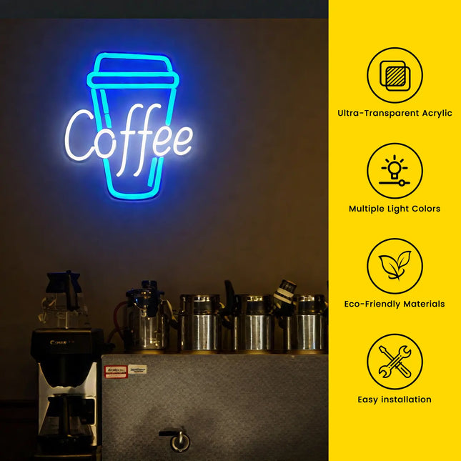 Neon Coffee Sign | Coffee Cup LED Light 02
