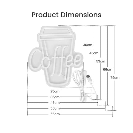 Neon Coffee Sign | Coffee Cup LED Light 04