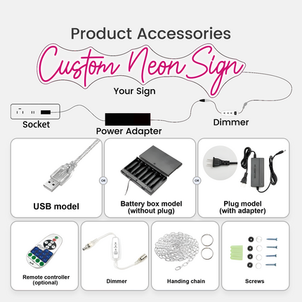 Custom LED Neon Name Sign – Personalized Initials & Color Options