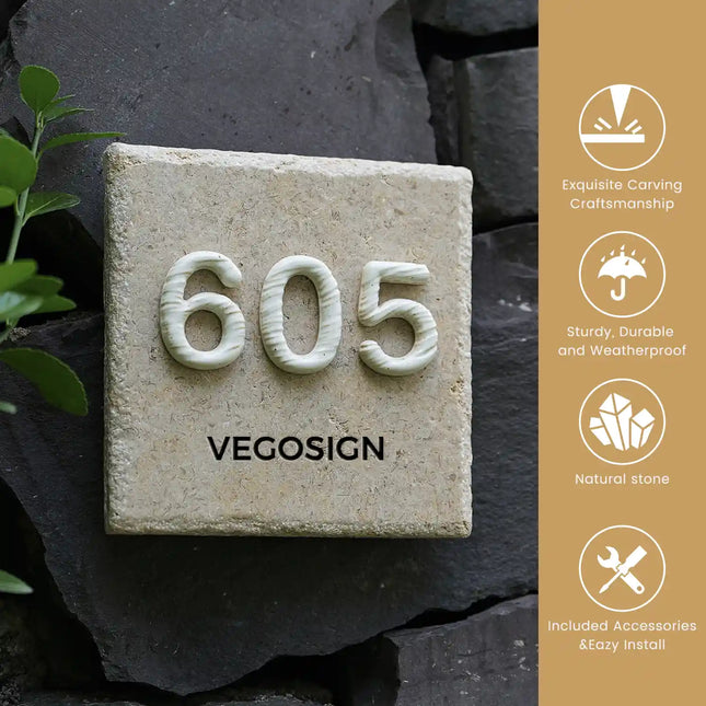 Outdoor High-Grade Ceramic Digital Villa House Sign