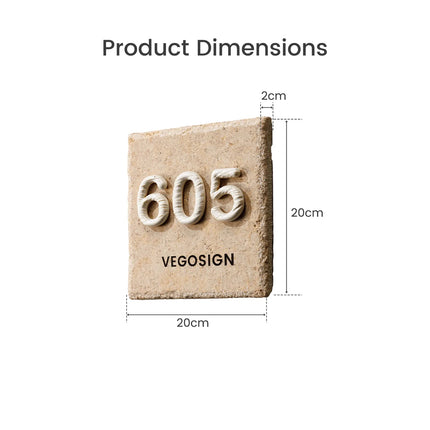 Outdoor High-Grade Ceramic Digital Villa House Sign