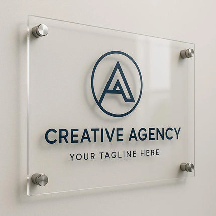 Premium Custom Acrylic Brand Shop Sign – Personalized Logo Sign
