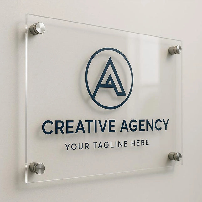Premium Custom Acrylic Brand Shop Sign – Personalized Logo Sign