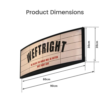 American-Style Curved Wall-Mounted Outdoor Shop Sign Custom