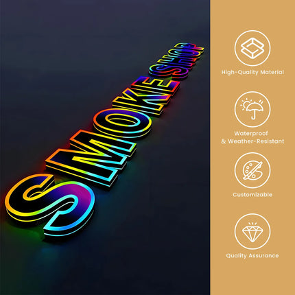 Punk-Style Illuminated Letter Sign – Custom LED Shop Front Sign