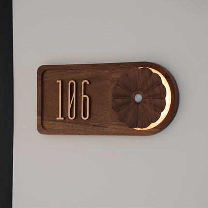 Retro Wooden House Sign With Sensor Light