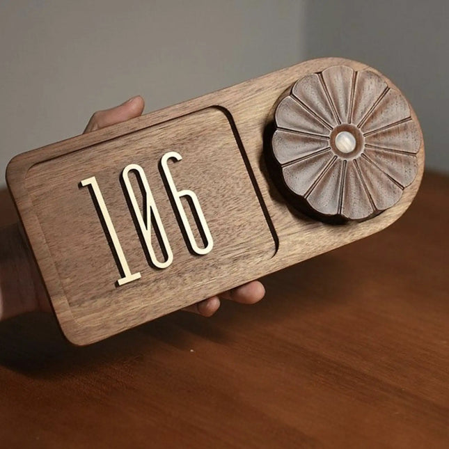 Retro Wooden House Sign With Sensor Light