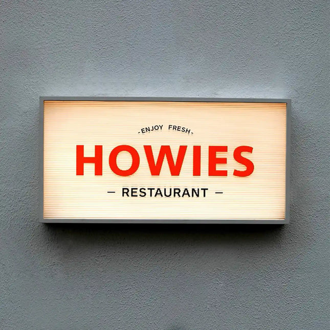 Ripple Acrylic Light Box Sign – Custom Shop Sign with Wavy Texture