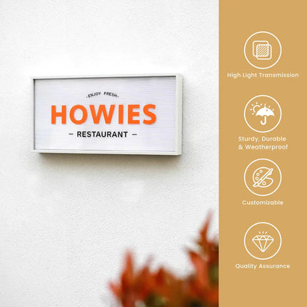 Ripple Acrylic Light Box Sign – Custom Shop Sign with Wavy Texture
