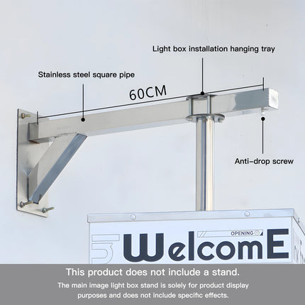 Rotating Cube Stainless Steel Hanging Sign – Simple Design Customized