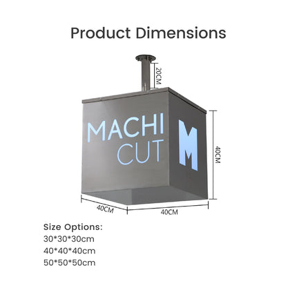 Rotating Cube Stainless Steel Hanging Sign – Simple Design Customized