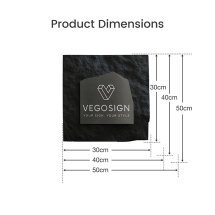 Simple Imitation Stone Stainless Steel Brushed Shop Sign