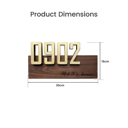 Simple Walnut Sensor Light Flat Door Sign
