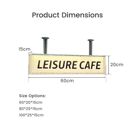 Stone-Texture Acrylic Lightbox – Custom Wall-Mounted Sign – Adjustable LED Display