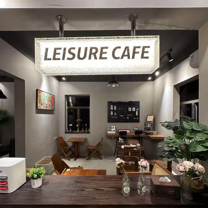 Stone-Texture Acrylic Lightbox – Custom Wall-Mounted Sign – Adjustable LED Display