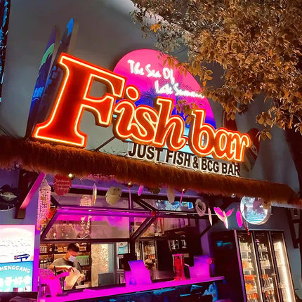 Trendy American Retro Neon Light Shop Sign Custom English Description