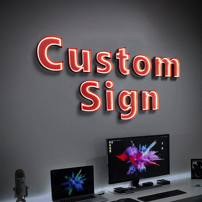 Trendy American Retro Neon Light Shop Sign Custom English Description