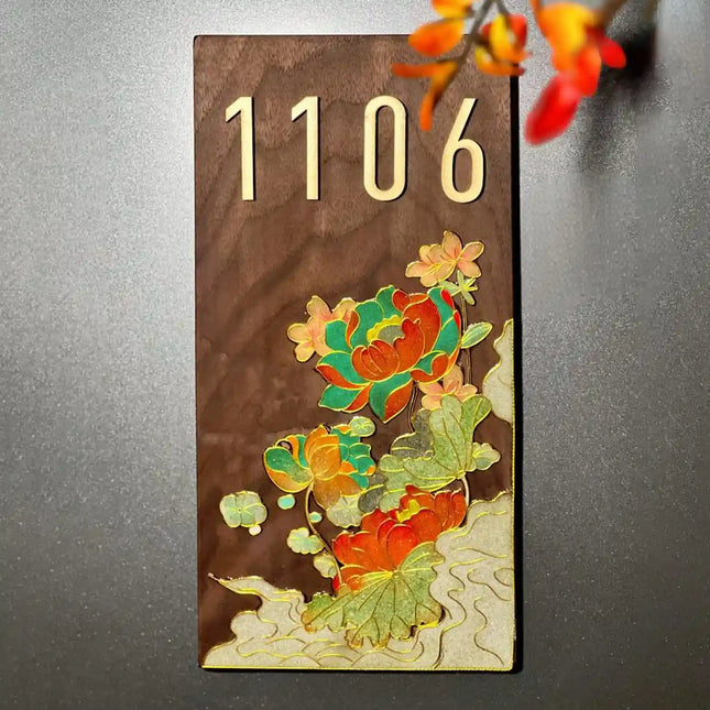 Unique Design Cloisonné Enamel Flat Door Sign