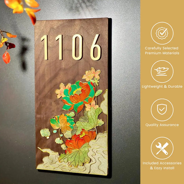 Unique Design Cloisonné Enamel Flat Door Sign