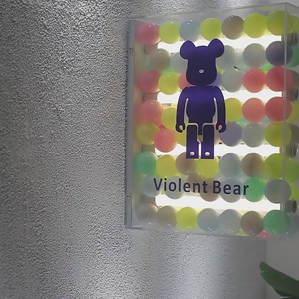Custom Acrylic Light box Shop Sign with Color Balls – Wall Display for Stores